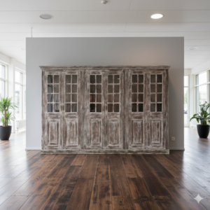 Vitrine Winkelkast Massief Hout 3,26 m