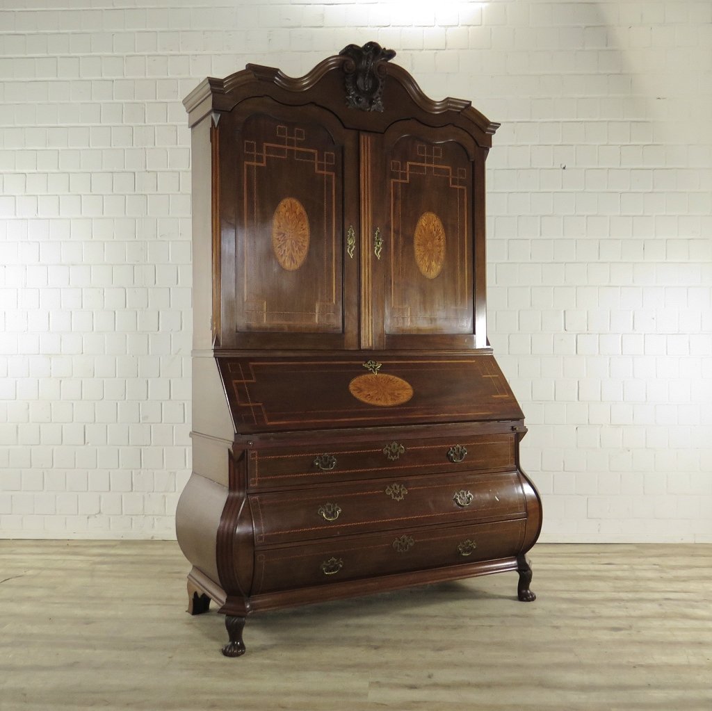 Sekretär Aufsatzsekretär Barock 1800 Nussbaum - immagine 4