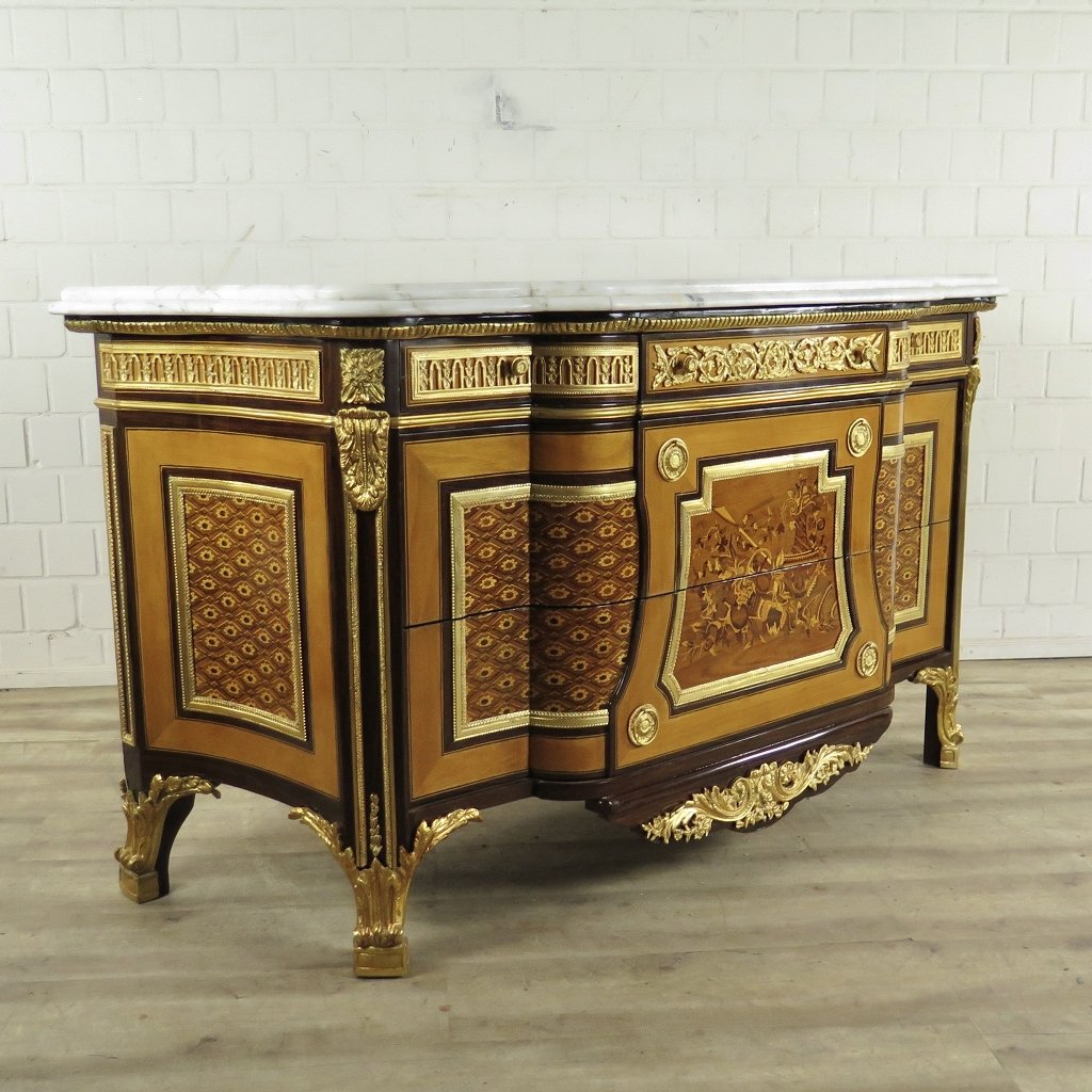 Kommode Rokokostil Nussbaum 1,78 m - immagine 5