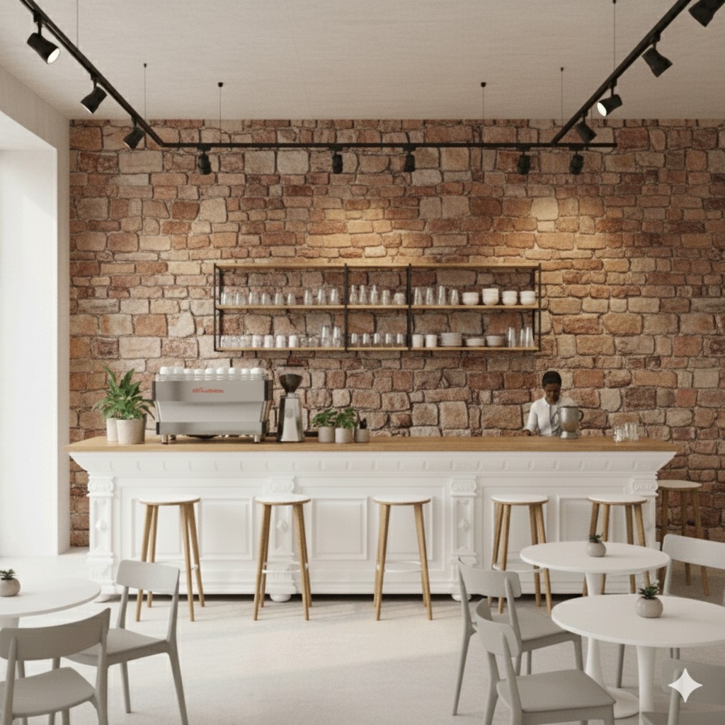 Theke Tresen Bella Elegance 3,50 m Teakholz - immagine 2