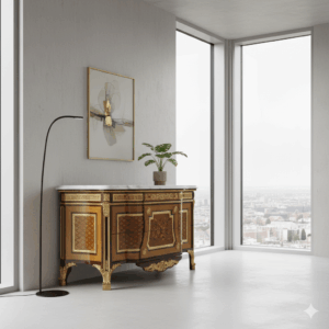 Kommode Rokokostil Nussbaum 1,78 m