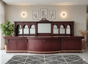 Queen Bar Theke Mahagoni 6,00 m