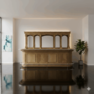 Englische Bar Theke Teakholz 3,60 m