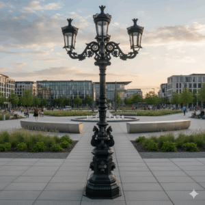 Laterne Gartenlampe Schwarz 3,00 m