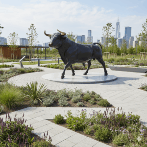 Skulptur Dekoration Stier Bronze 1,60 m