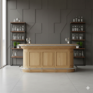 Englische Bar Theke Tresen Teakholz 2,60 m