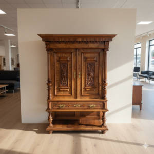 Credenza a due corpi Neorinascimento 1880 Noce
