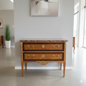 Comò Antico Stile Impero (1790) – Noce e Marmo