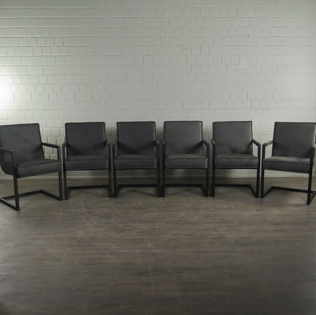Stuhl Schwingstuhl Industrial Design Grau