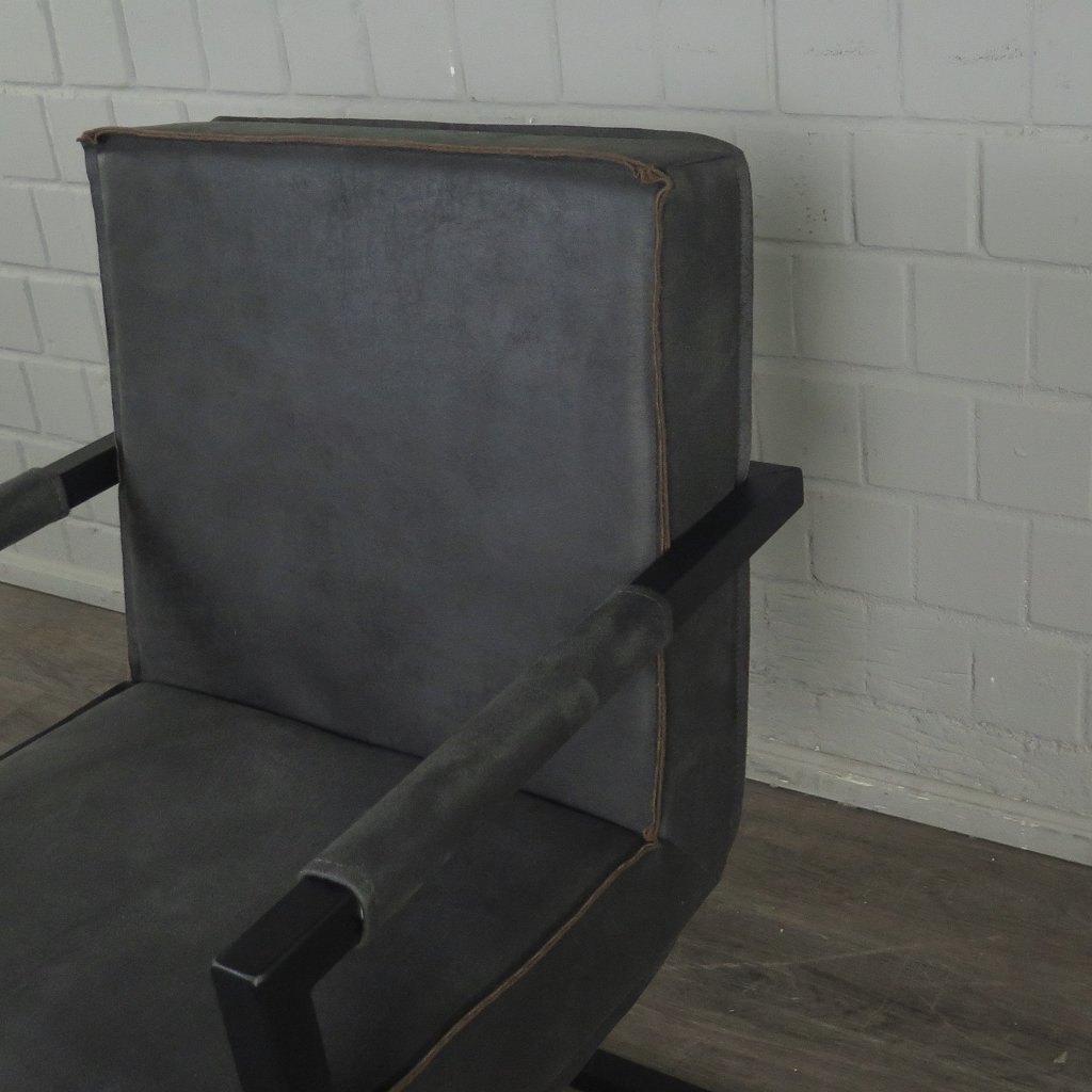 Stuhl Schwingstuhl Industrial Design Grau