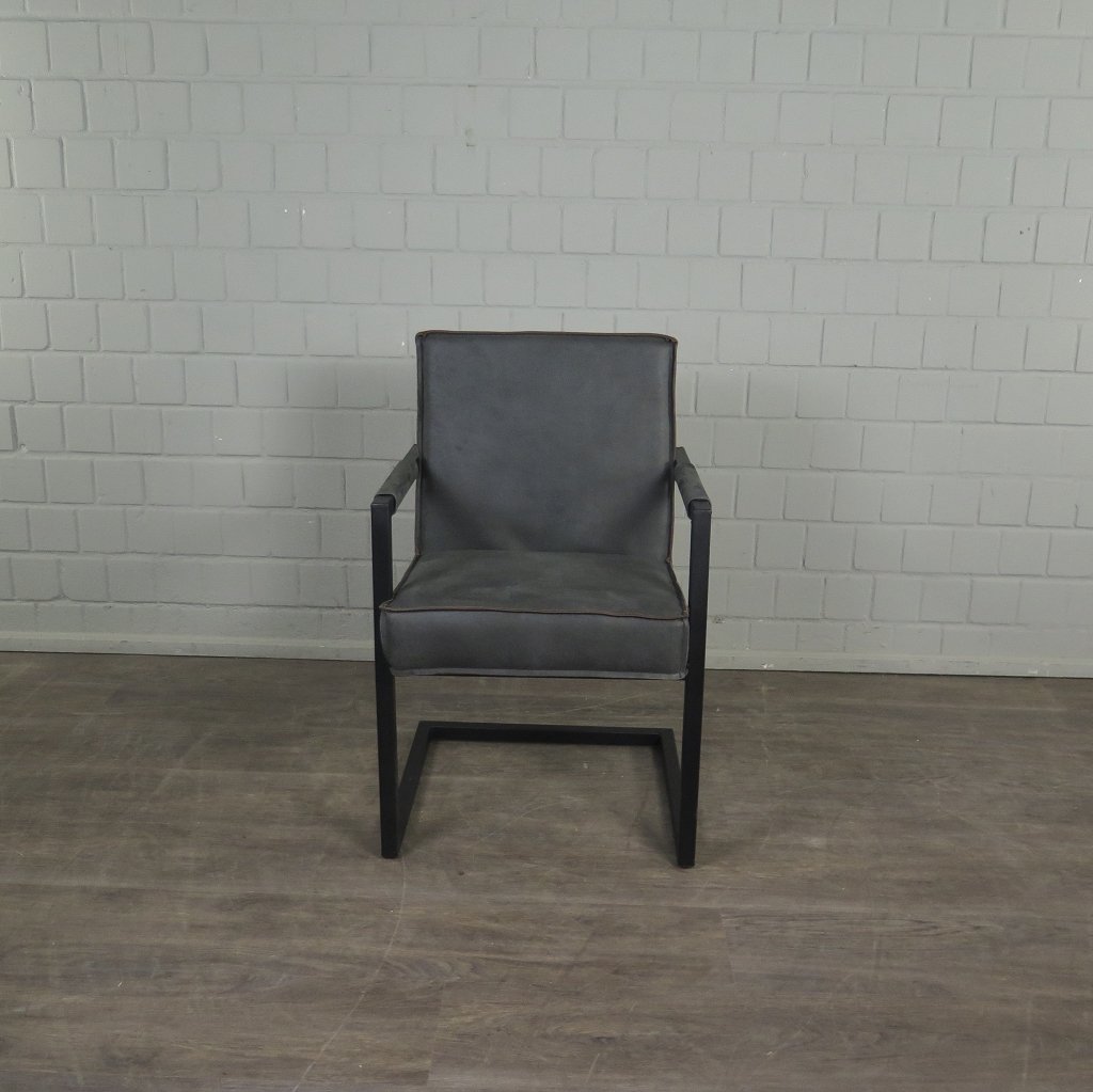 Stuhl Schwingstuhl Industrial Design Grau