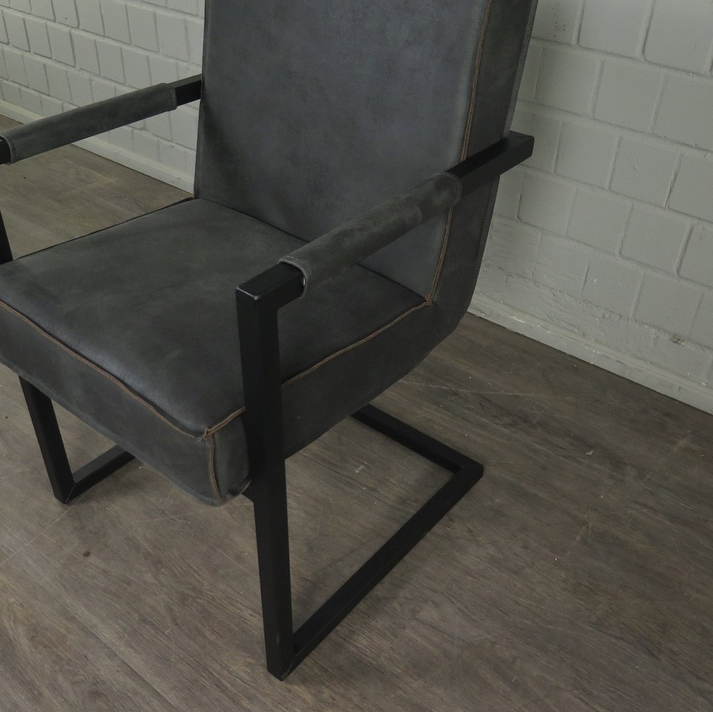 Stuhl Schwingstuhl Industrial Design Grau