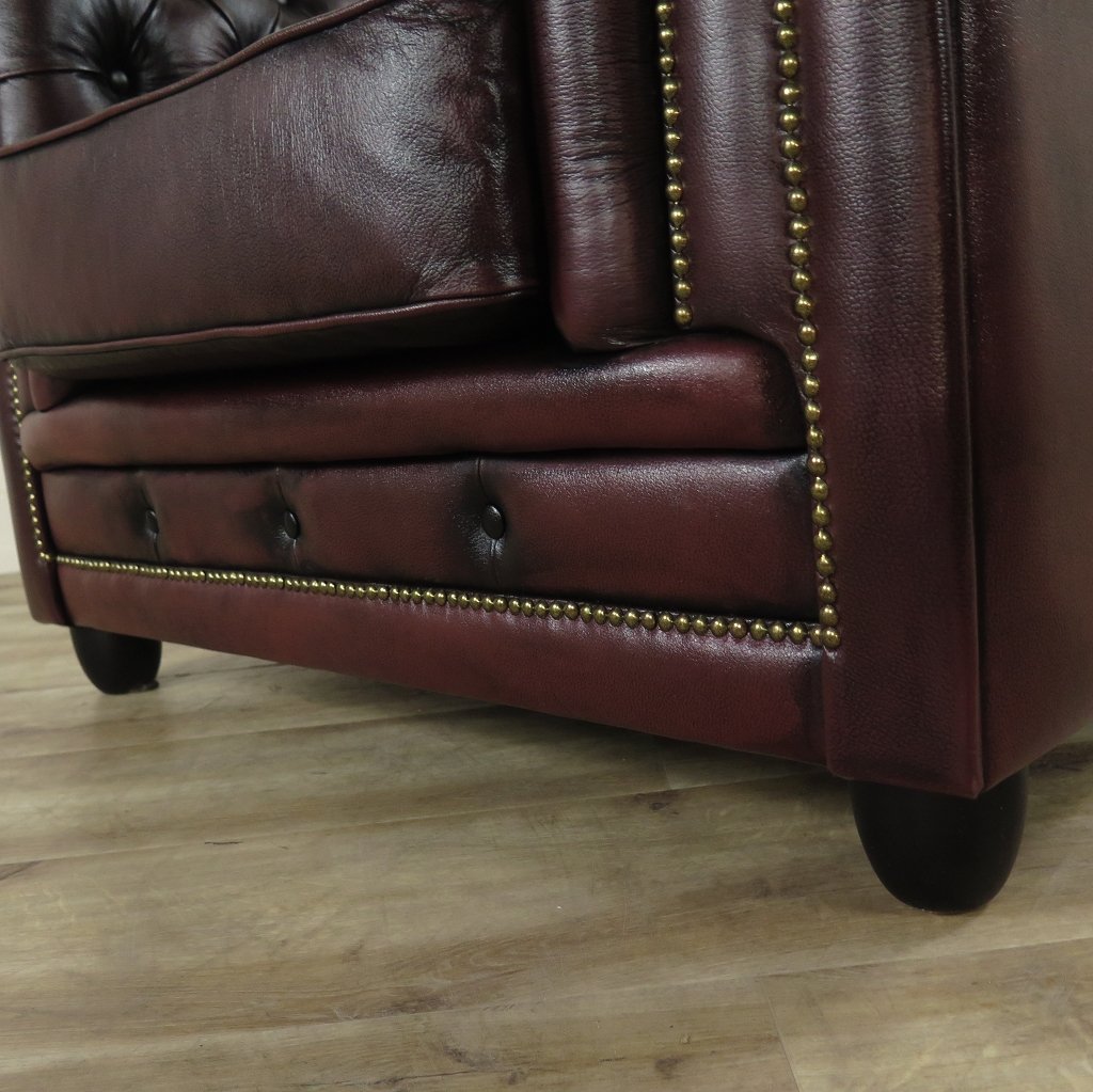 Chesterfield Couchgarnitur Dunkelrot 3-2-1