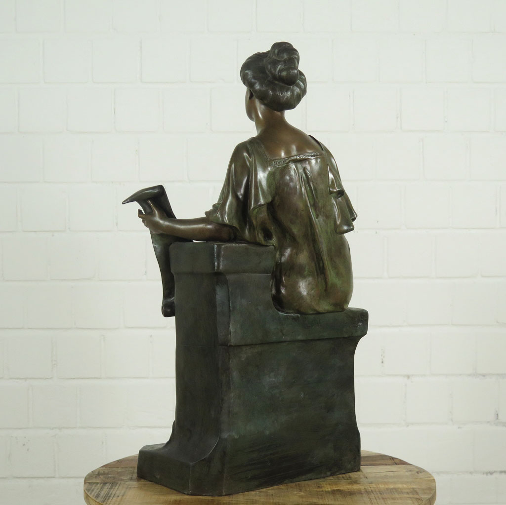Skulptur Dekoration Dame Bronze 0,68 m