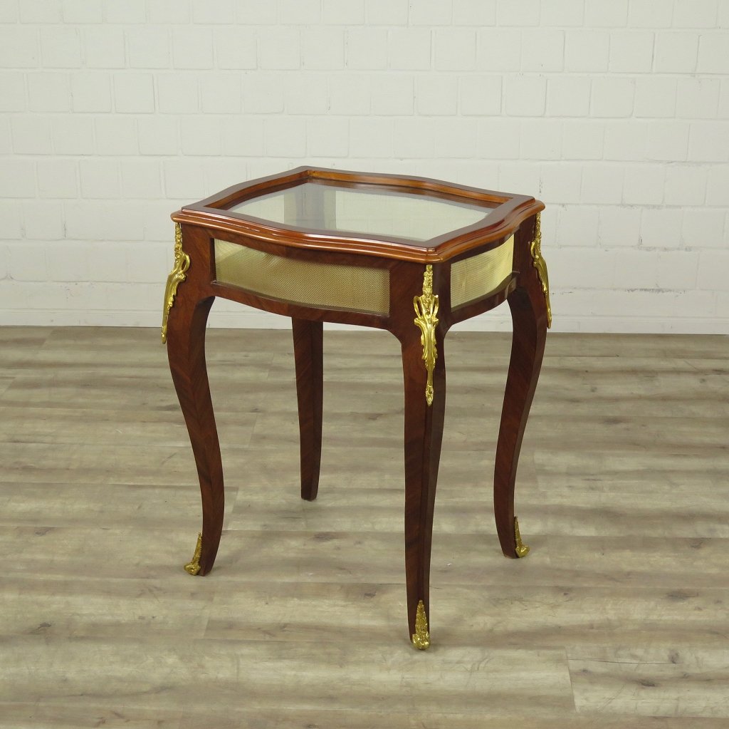Tischvitrine Tisch Nussbaum 0,61 m x 0,49 m