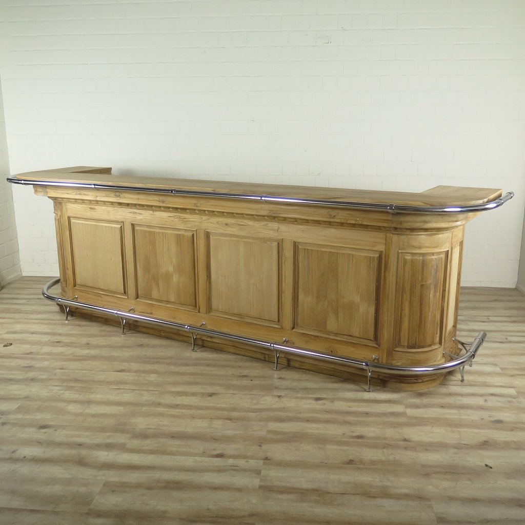 Englische Bar Theke Teakholz 3,60 m