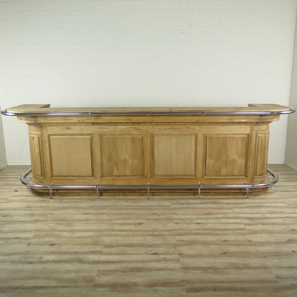 Englische Bar Theke Teakholz 3,60 m