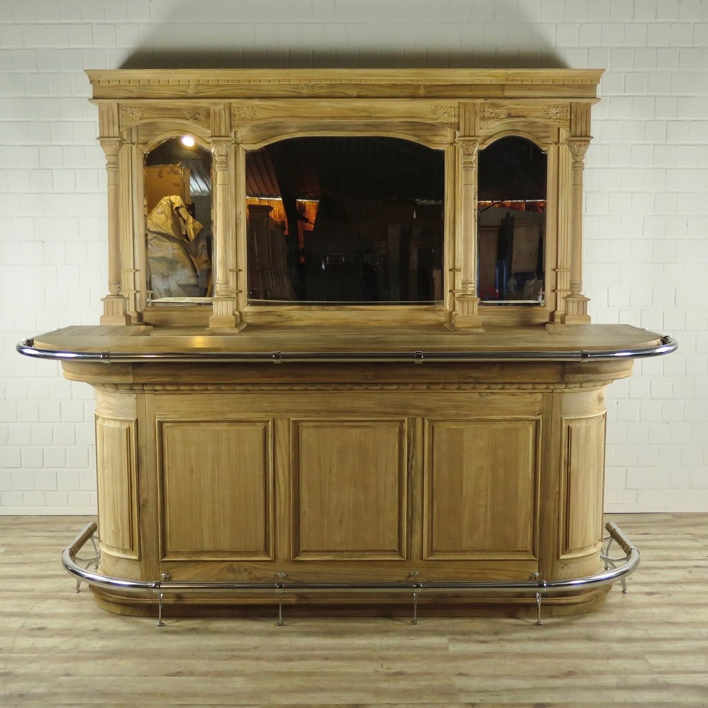 Englische Bar Theke Teakholz 2,60 m