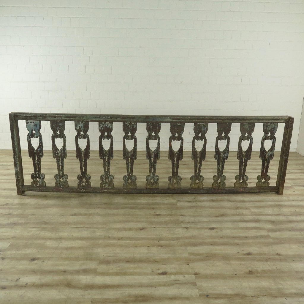Balustrade Teakholz 5,84 m Gründerzeit 1850