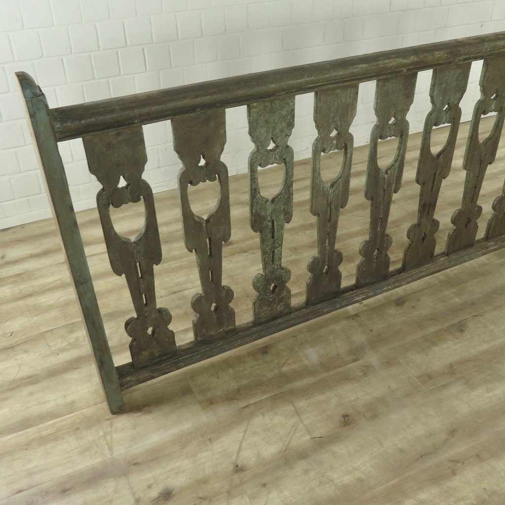 Balustrade Teakholz 5,84 m Gründerzeit 1850