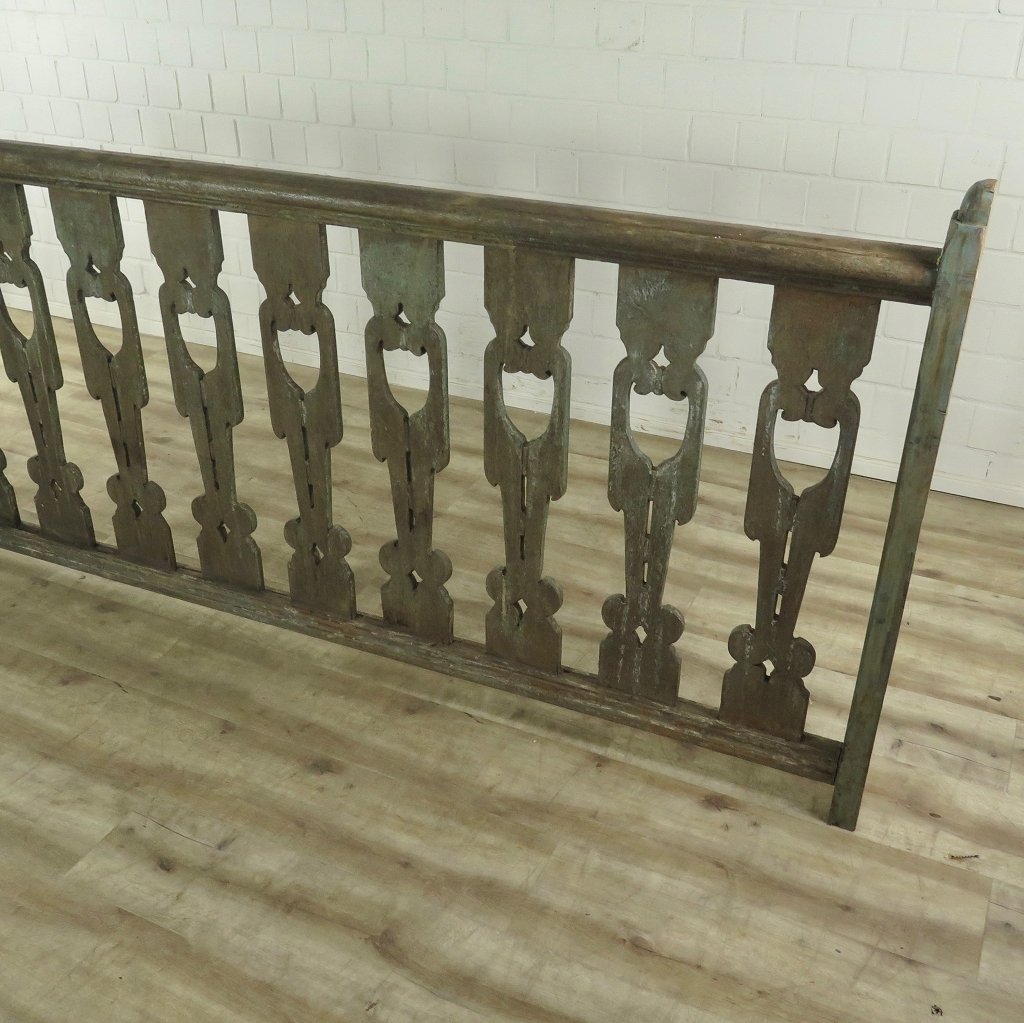 Balustrade Teakholz 5,84 m Gründerzeit 1850