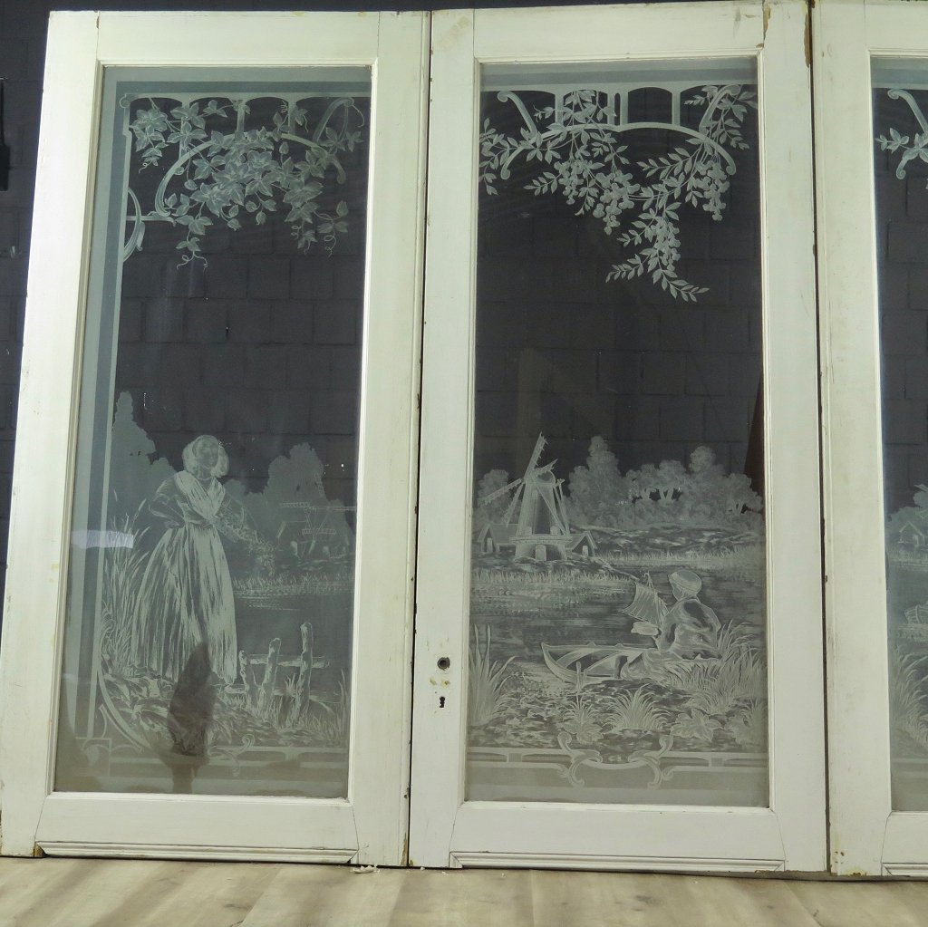 Dreiflügeliges Fenster Jugendstil 1910