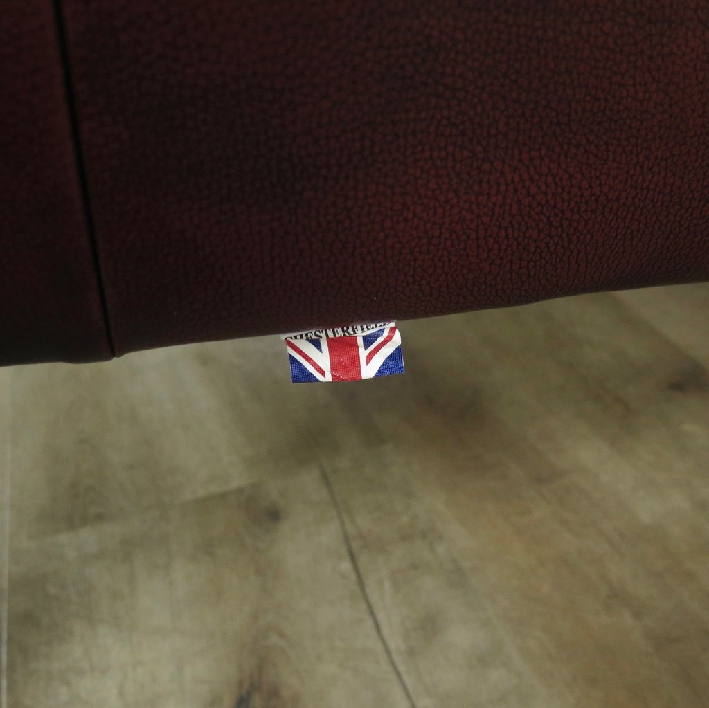 Chesterfield Sessel Leder Rotbraun