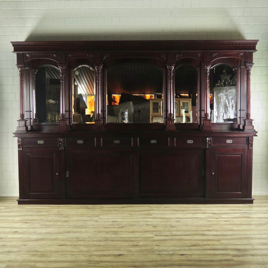 Englische Bar Theke Mahagoni 3,60 m