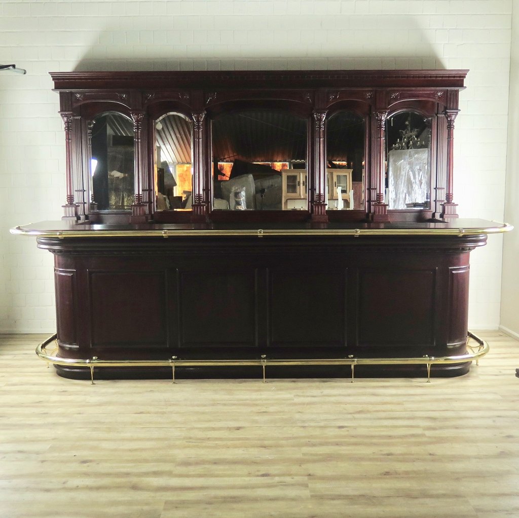 Englische Bar Theke Mahagoni 3,60 m