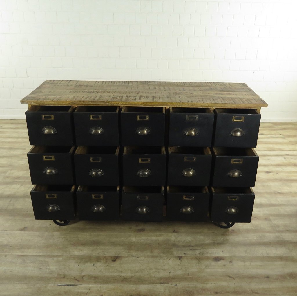 16941 Apothekerschrank Teakholz 1,40 m
