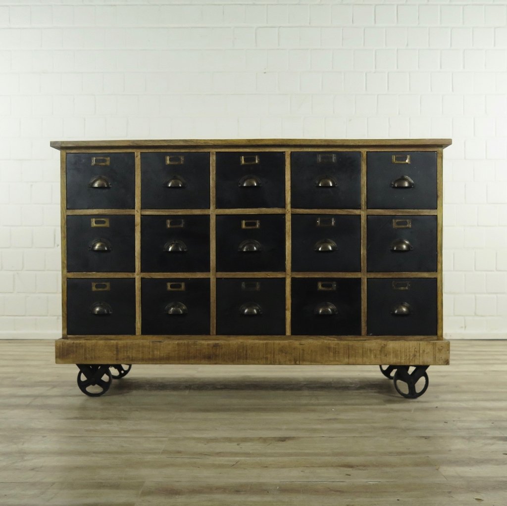 16941 Apothekerschrank Teakholz 1,40 m