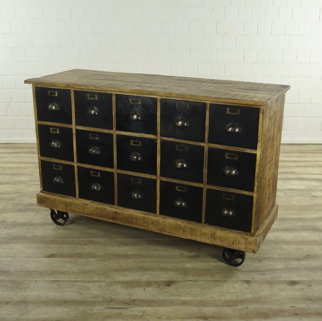16941 Apothekerschrank Teakholz 1,40 m
