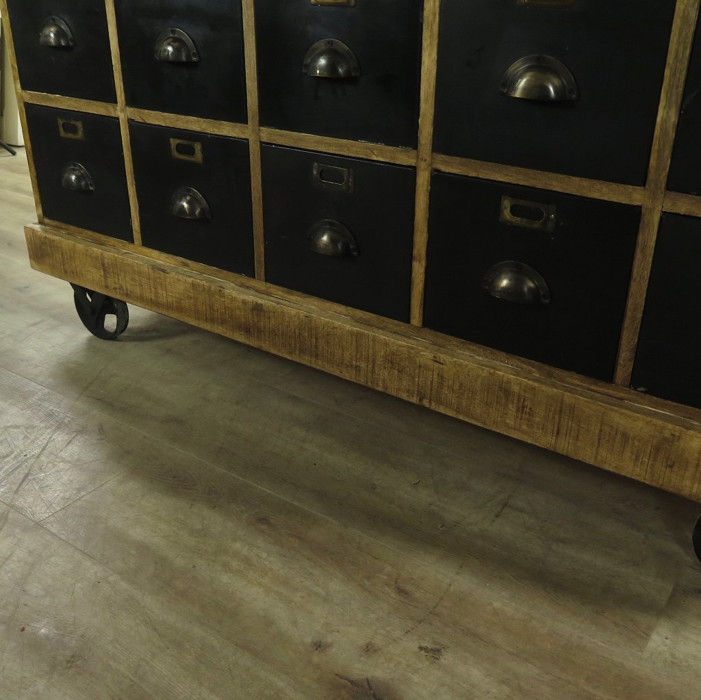 16941 Apothekerschrank Teakholz 1,40 m