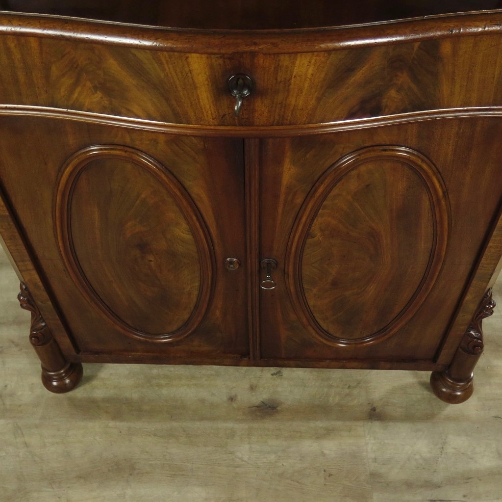 Vitrine Bücherschrank Biedermeier 1850 Mahagoni