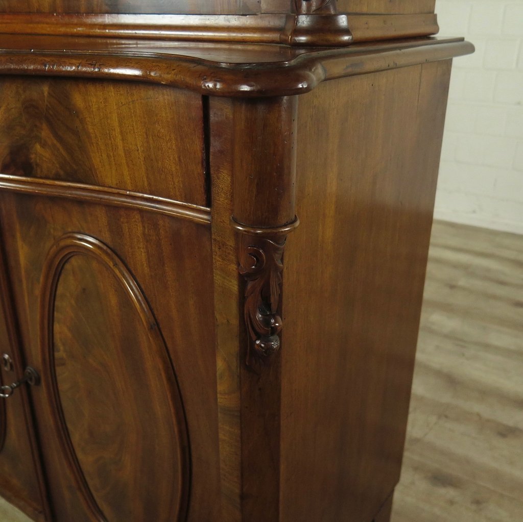 Vitrine Bücherschrank Biedermeier 1850 Mahagoni