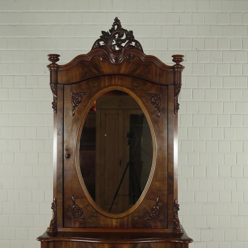 Vitrine Bücherschrank Biedermeier 1850 Mahagoni