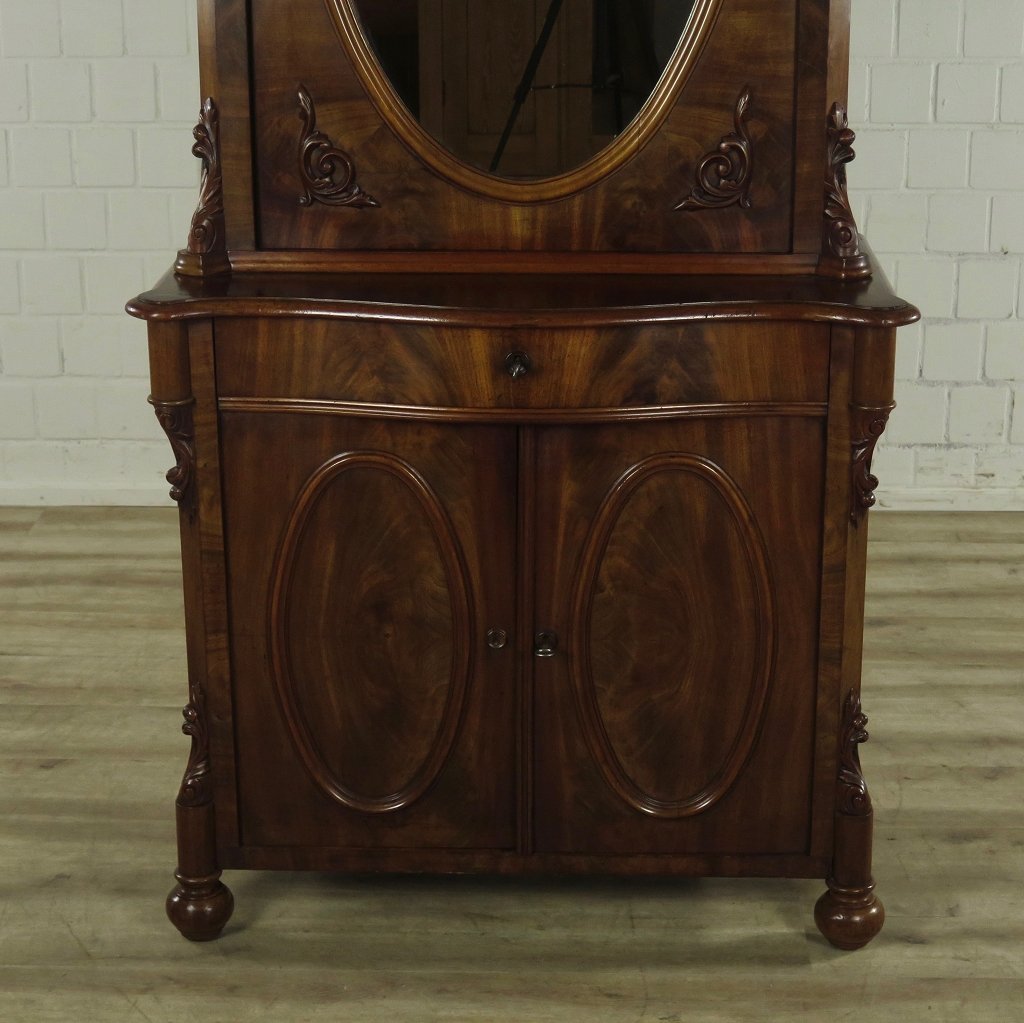 Vitrine Bücherschrank Biedermeier 1850 Mahagoni