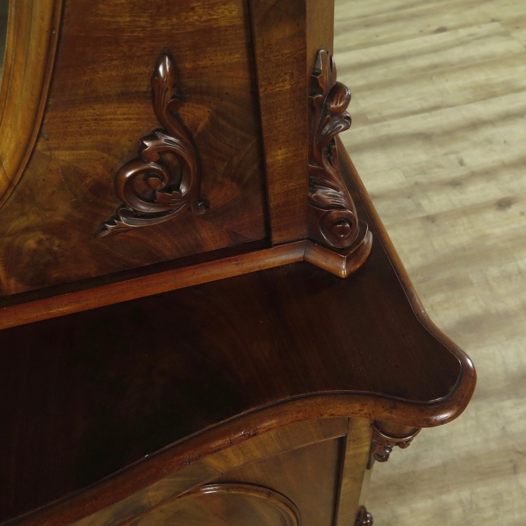 Vitrine Bücherschrank Biedermeier 1850 Mahagoni