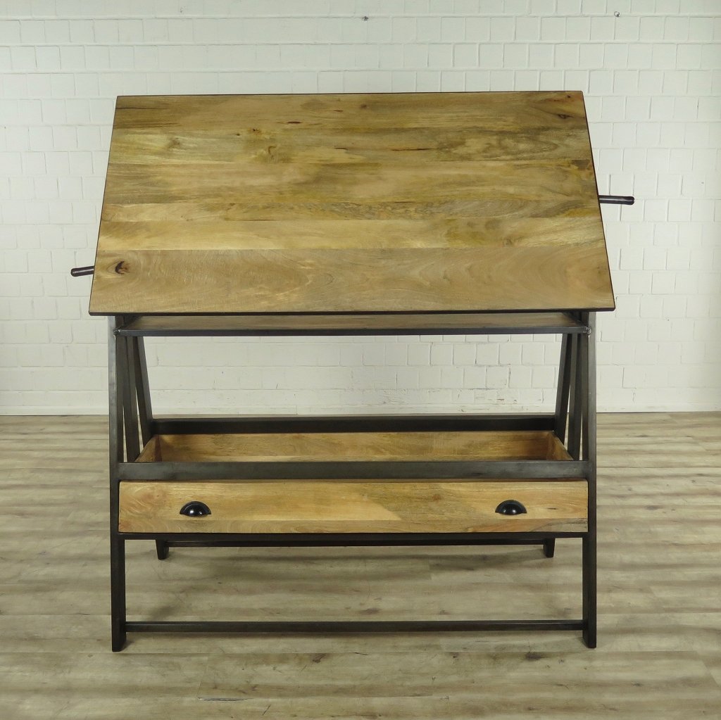Zeichentisch Schreibtisch Teakholz 1,73 m
