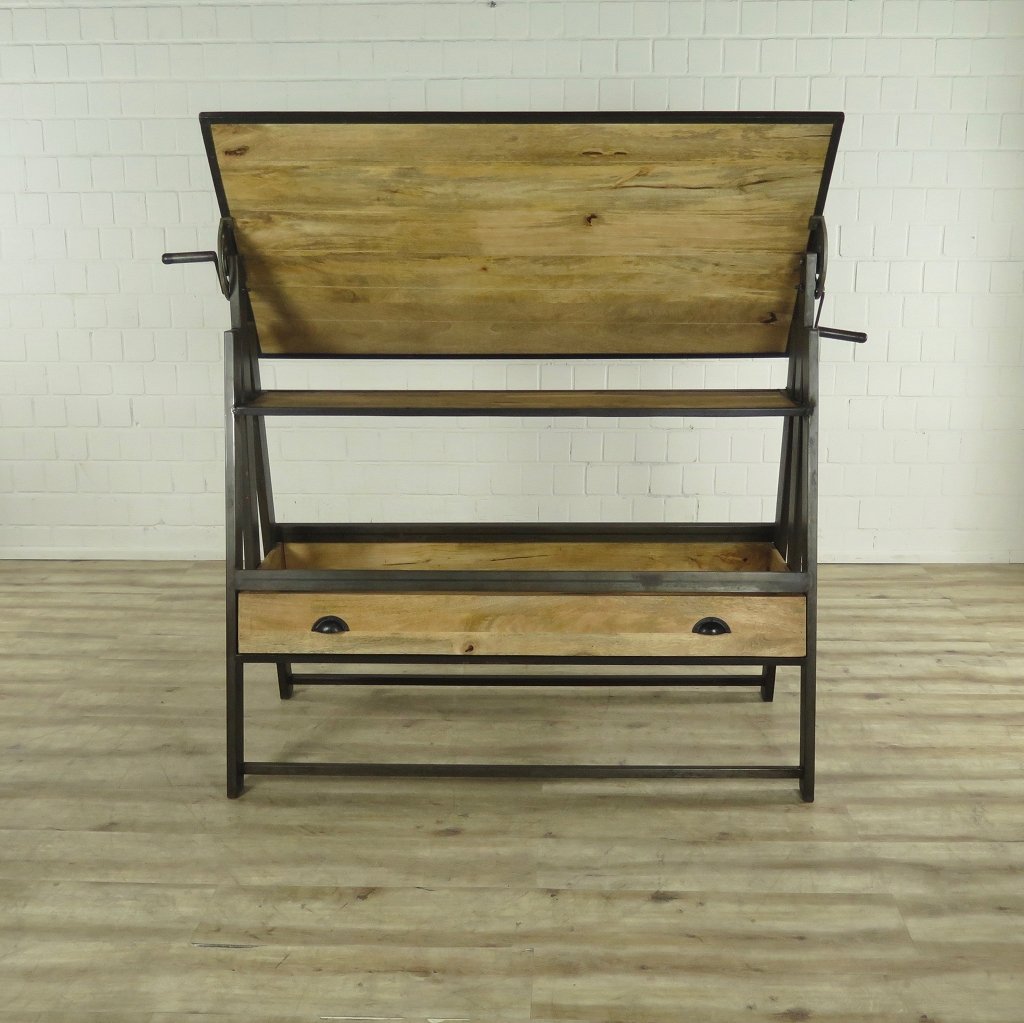 Zeichentisch Schreibtisch Teakholz 1,73 m