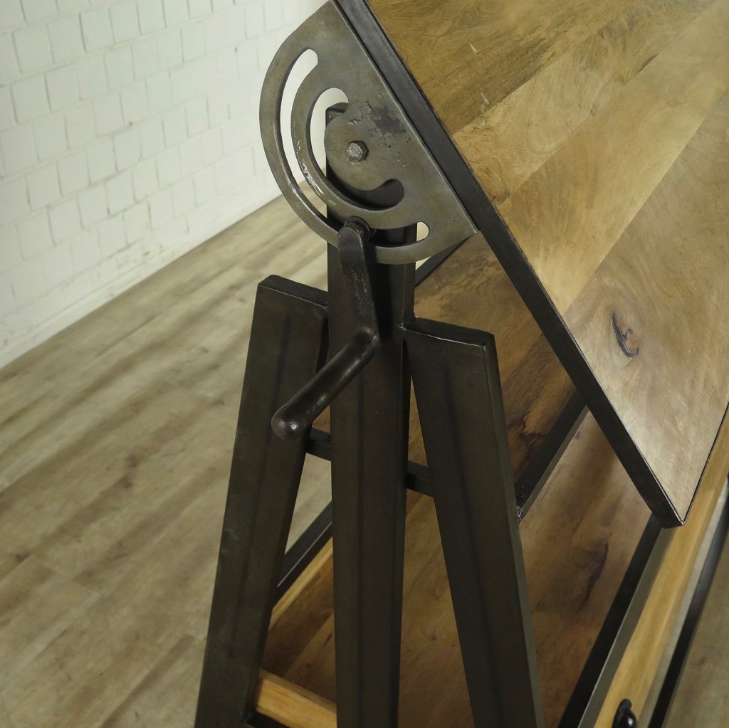 Zeichentisch Schreibtisch Teakholz 1,73 m