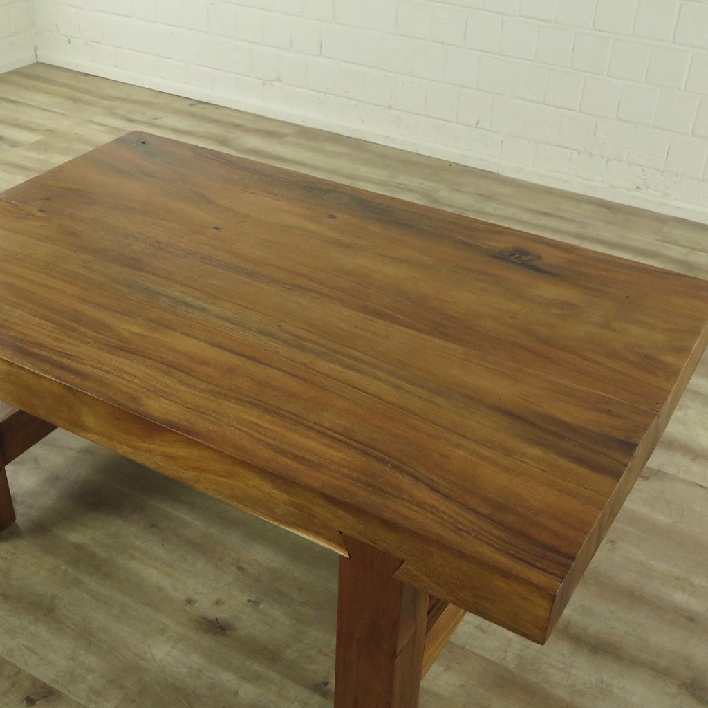 Couchtisch Teakholz Baumstamm 1,40 m x 0,88 m