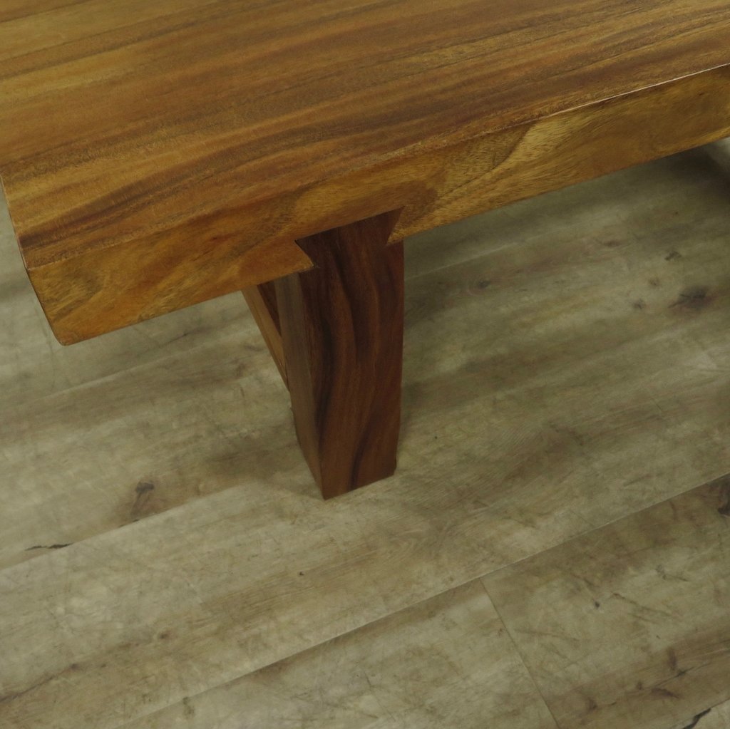 Couchtisch Teakholz Baumstamm 1,40 m x 0,88 m