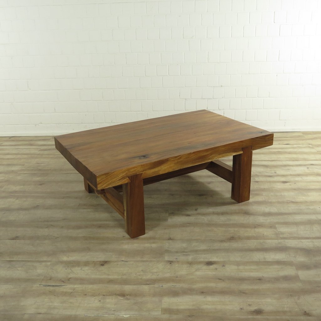 Couchtisch Teakholz Baumstamm 1,40 m x 0,88 m