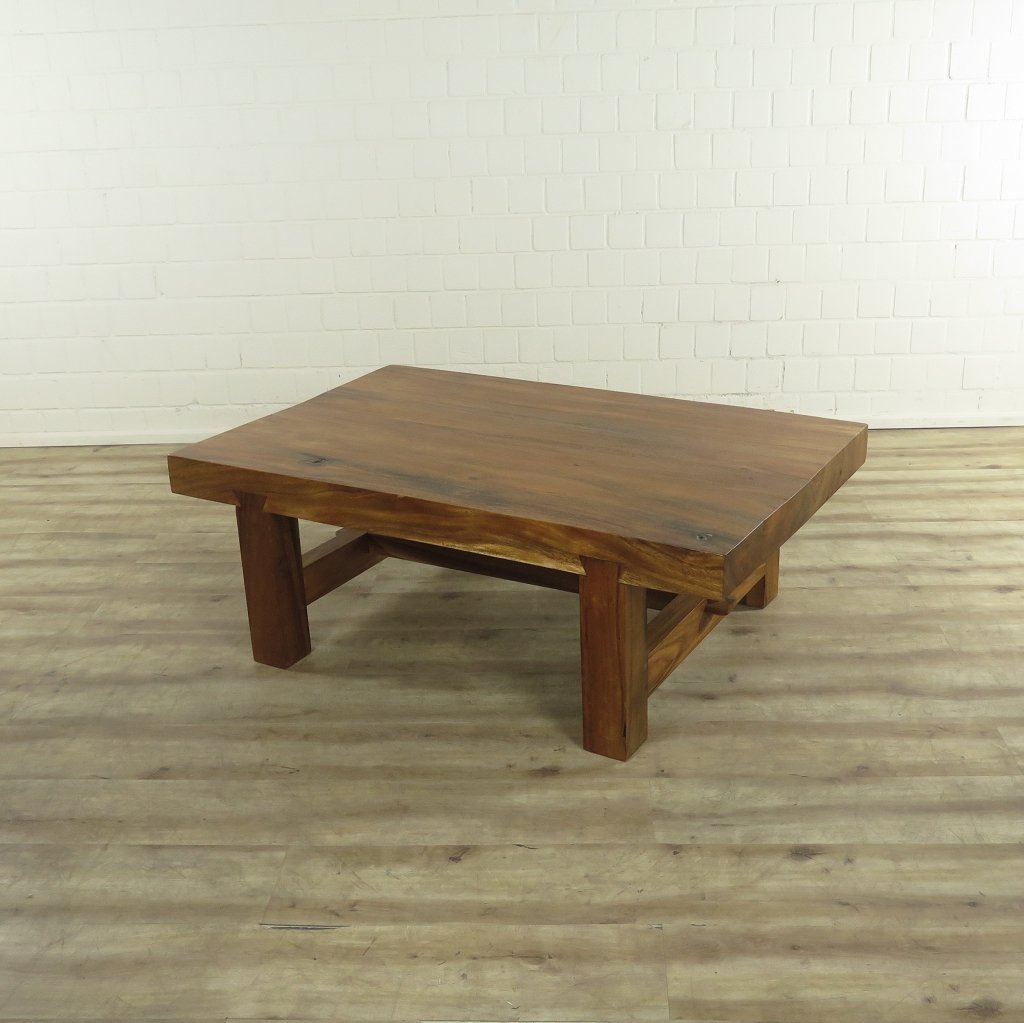 Couchtisch Teakholz Baumstamm 1,40 m x 0,88 m