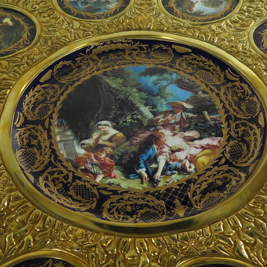 Tisch Messing Barockstil Ø 1,15 m
