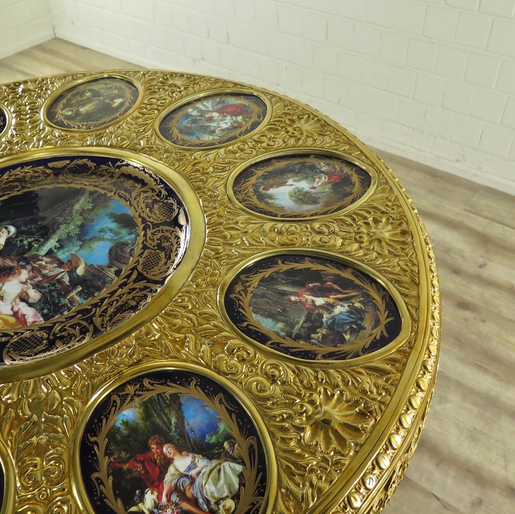 Tisch Messing Barockstil Ø 1,15 m