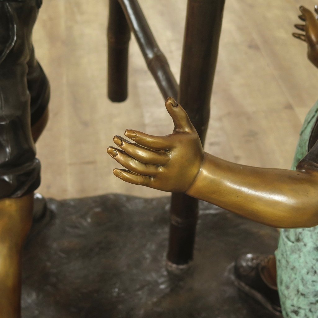 Skulptur Dekoration Kinder Bronze 0,71 m