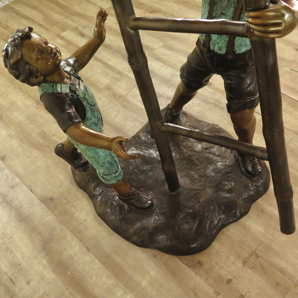 Skulptur Dekoration Kinder Bronze 0,71 m