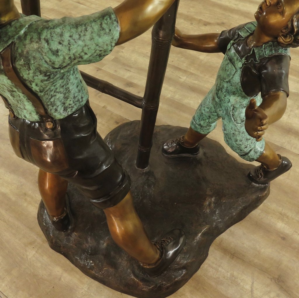 Skulptur Dekoration Kinder Bronze 0,71 m